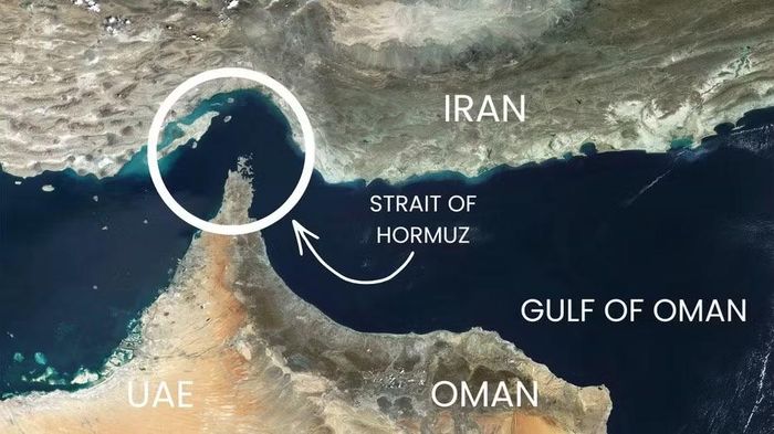 Vị trí eo biển Hormuz. Nguồn: Fox Business.