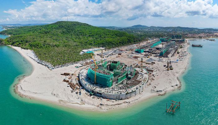 Toàn cảnh thi công dự án Trung tâm Hội nghị APEC 2027.
