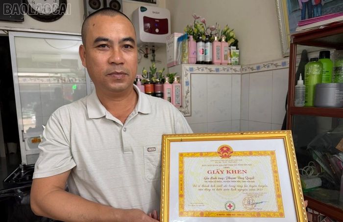 Anh Phạm Duy Quyết - gương mặt tiêu biểu trong phong trào hiến máu nhân đạo của huyện Trấn Yên (cũ).