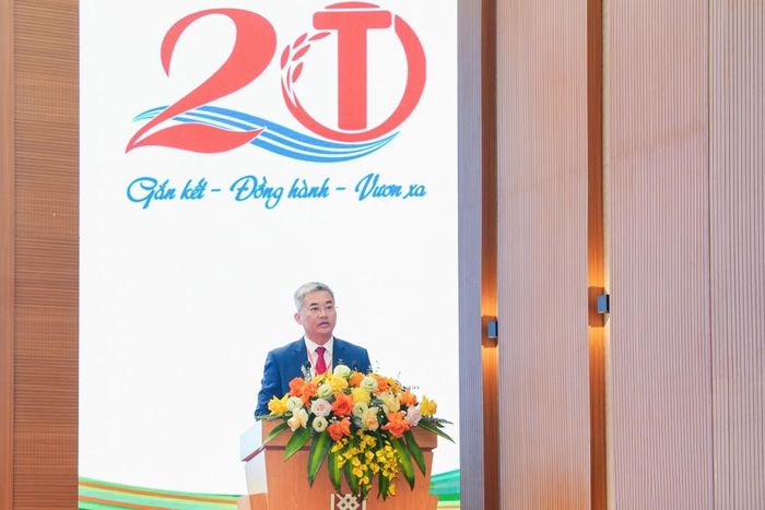 Ông Nguyễn Quốc Cường - Chủ tịch VAPCF phát biểu tại buổi lễ kỷ niệm 20 năm thành lập VAPCF