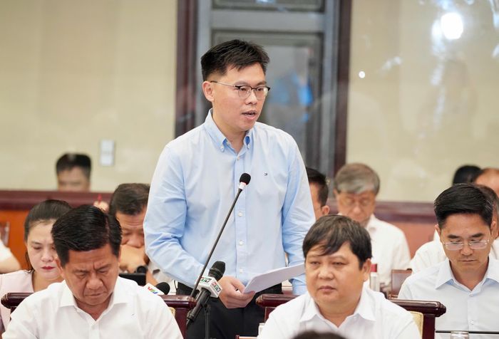  TS Trương Minh Huy Vũ, Viện trưởng Viện Nghiên cứu và phát triển TP.HCM cho rằng Luật Đô thị đặc biệt là 1 trong 2 đòn bẩy lớn của TP. Ảnh: THUẬN VĂN 