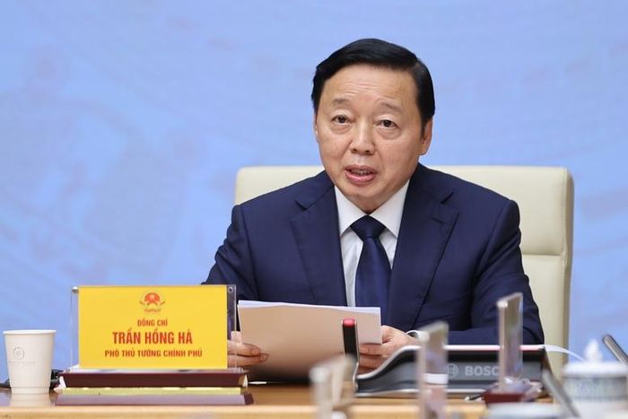 Phó Thủ tướng Trần Hồng Hà phát biểu tại Hội nghị - Ảnh: VGP/Nhật Bắc