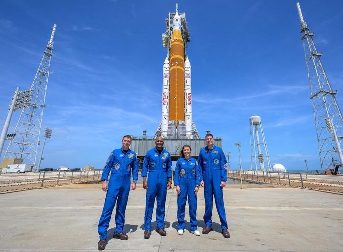 Bốn phi hành gia tham gia sứ mệnh Artemis II. Ảnh: NASA