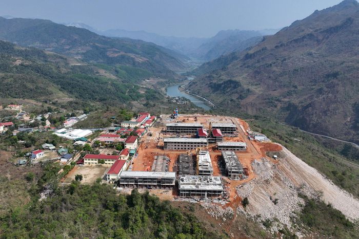 Toàn cảnh dự án trường học ở xã Pa Tần, tỉnh Lai Châu. Ảnh: Xuân Quý