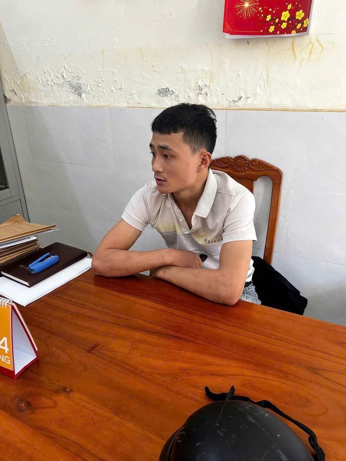 Đối tượng Hà Bảo tại cơ quan Công an.