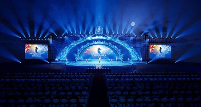 Hình ảnh sân khấu được giới thiệu cho đêm chung kết Miss Galaxy Vietnam 2026. Ảnh: BTC