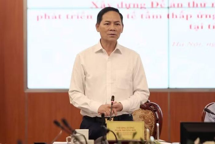 Thượng tướng Phạm Trường Sơn, Phó Tổng Tham mưu trưởng Quân đội nhân dân Việt Nam phát biểu tại buổi làm việc. (Ảnh: Bộ Khoa học và Công nghệ)