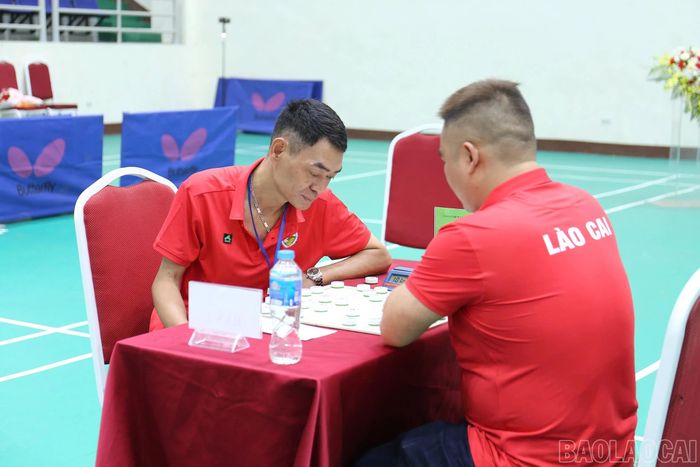 Các vận động viên của đội tuyển cờ tướng Lào Cai tham gia thi đấu tại Giải Vô địch Cờ tướng Quốc gia tranh Cúp VnLink năm 2026.