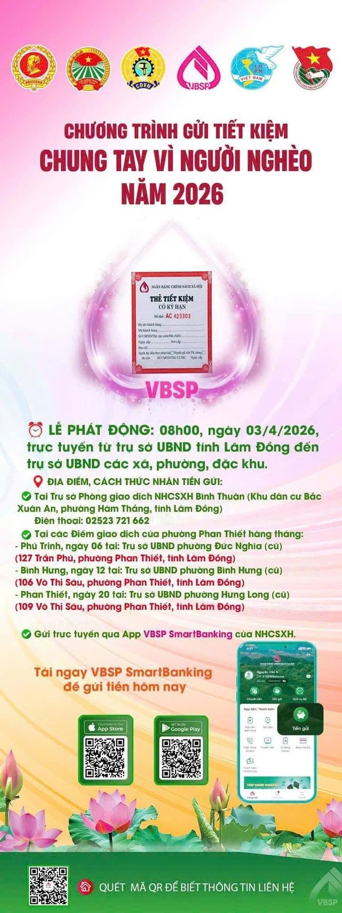 Thông tin các địa điểm giao dịch gửi tiết kiệm tại phường Phan Thiết
