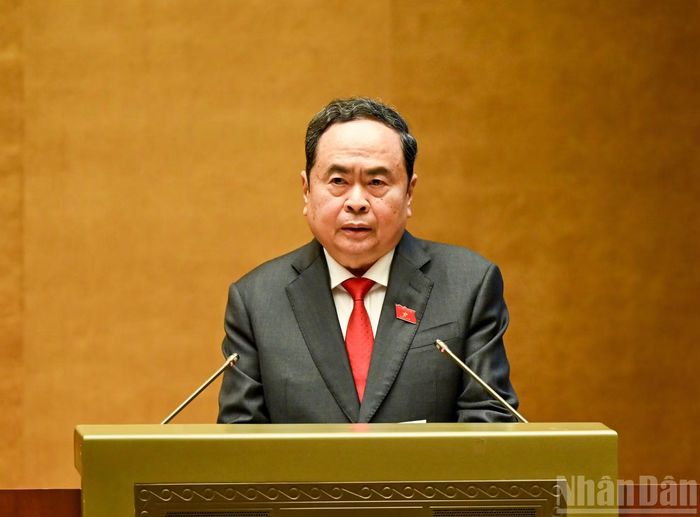 Chủ tịch Quốc hội khóa XV Trần Thanh Mẫn phát biểu khai mạc Kỳ họp thứ nhất, Quốc hội khóa XVI.
