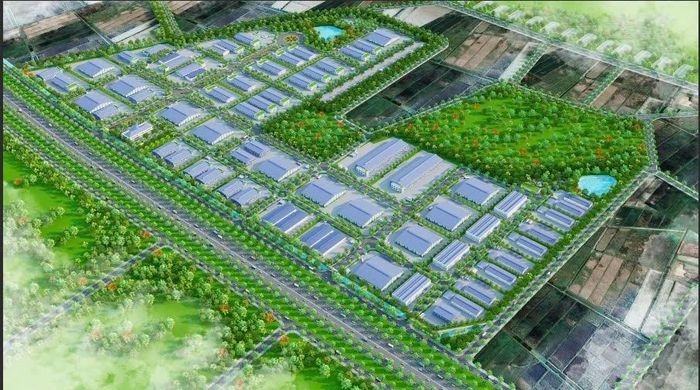Phối cảnh cụm công nghiệp Tân Phong 2 quy mô hơn 64ha đất tại xã Tân An (Hải Phòng).