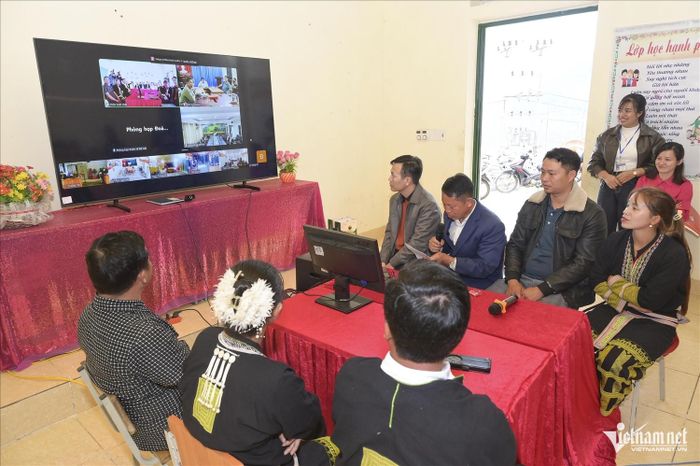 Các điểm trường được huy động để triển khai mô hình Thôn số. Ảnh: Trọng Bảo