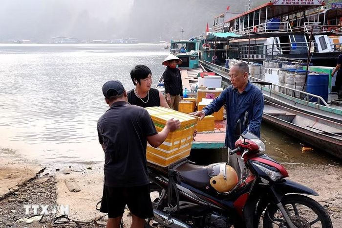 Đặc sản cá bống, cá ngần được người dân thu mua để bán tại các chợ địa phương và địa bàn lân cận. (Ảnh: Thanh Hải/TTXVN)