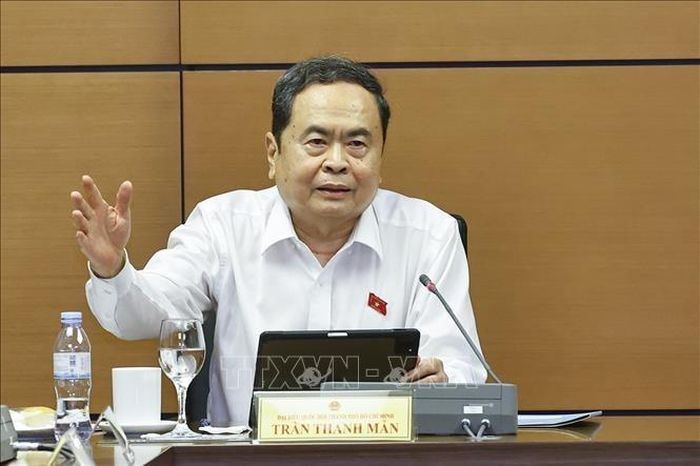 Chủ tịch Quốc hội Trần Thanh Mẫn, đại biểu Quốc hội TP. Hồ Chí Minh phát biểu. Ảnh: Doãn Tấn/TTXVN