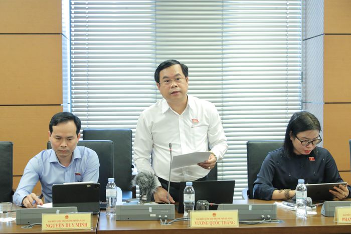 ĐBQH Vương Quốc Thắng (TP. Đà Nẵng) phát biểu. Ảnh: Hồ Long