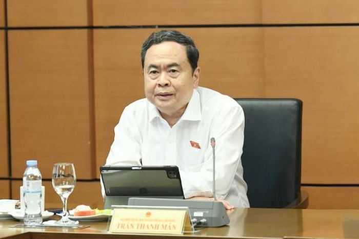 Chủ tịch Quốc hội Trần Thanh Mẫn phát biểu tại tổ.