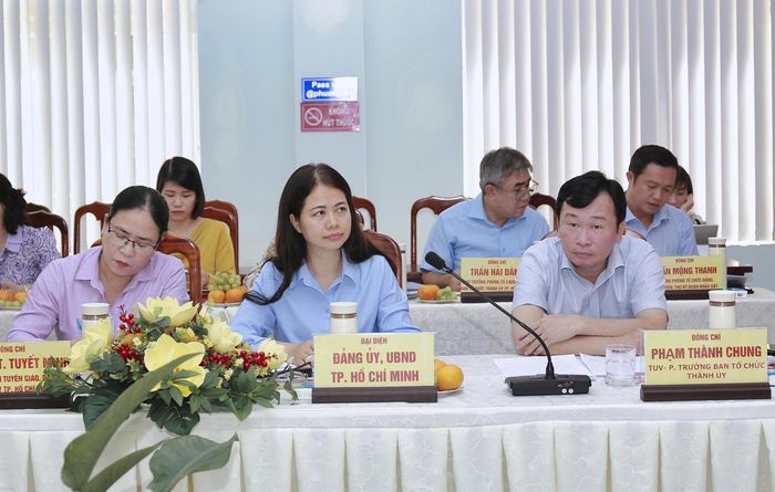  Đại diện các Ban Đảng của Thành ủy TPHCM dự buổi làm việc 
