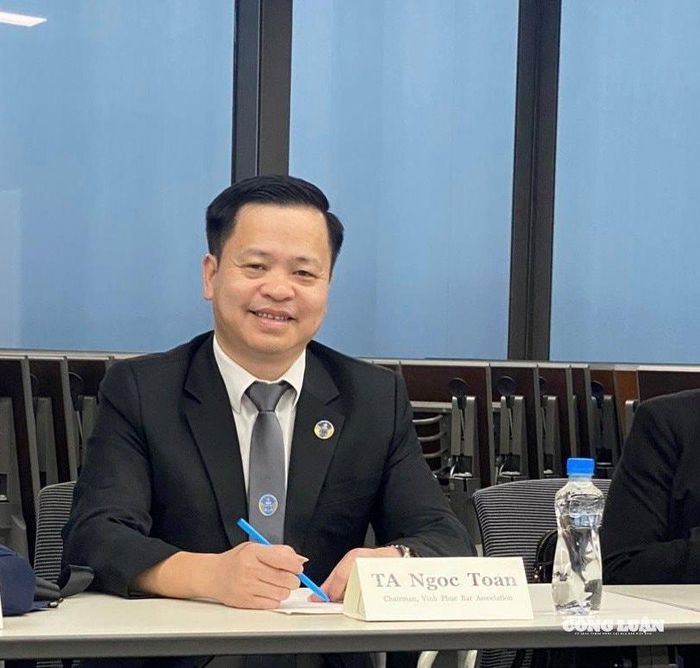 Luật sư Tạ Ngọc Toàn - Phó Chủ nhiệm Đoàn Luật sư tỉnh Phú Thọ.