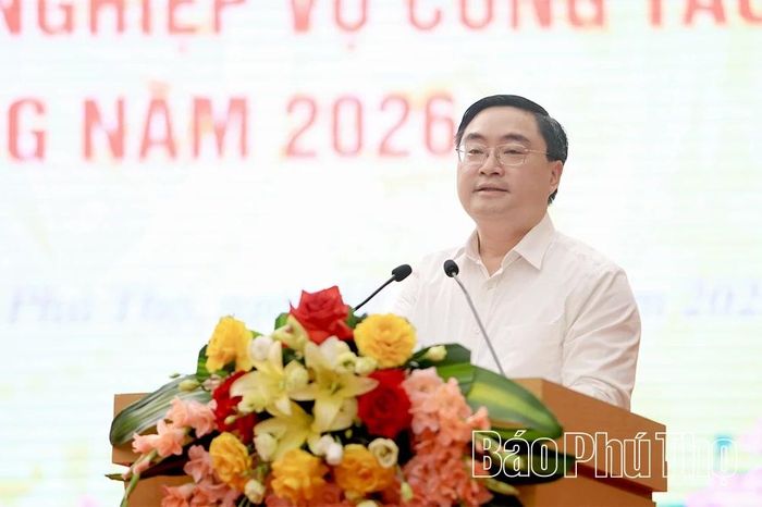 Đồng chí Trưởng Ban Nội chính Tỉnh ủy Quách Thế Ngọc phát biểu khai mạc hội nghị.