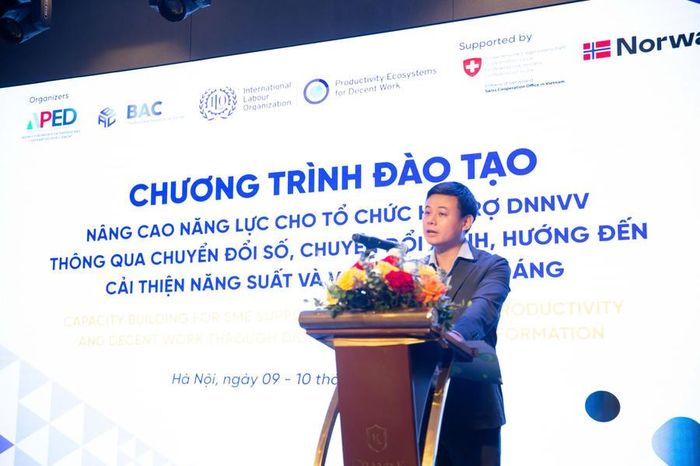 Ông Nguyễn Xuân Thọ - Phó Cục trưởng Cục Phát triển DNTN &amp; KTTT, Bộ Tài chính phát biểu
