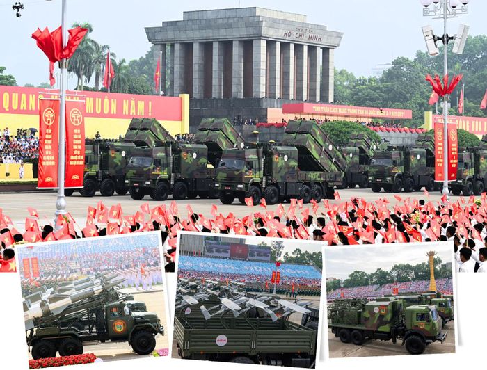 Khí tài Viettel trên Quảng trường Ba Đình lịch sử, trong Lễ kỷ niệm diễu binh, diễu hành 80 năm Cách mạng Tháng Tám, Quốc khánh 2-9.