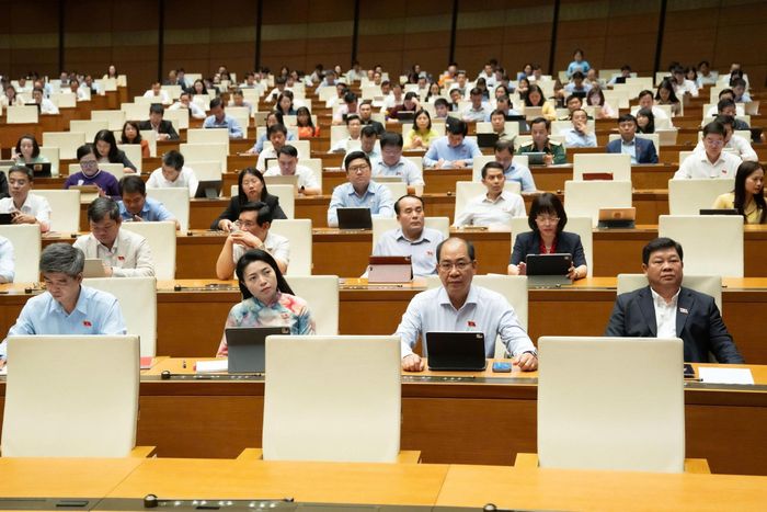 Các đại biểu Quốc hội tham dự phiên thảo luận.