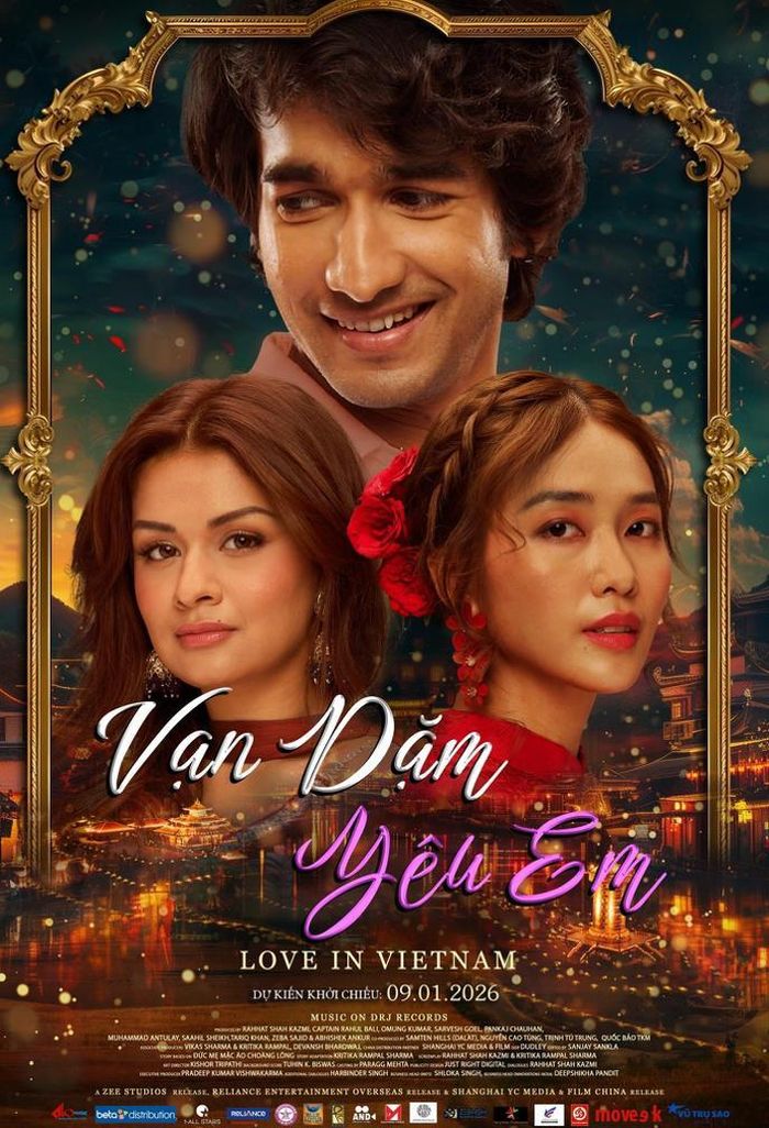 Poster chính thức của phim “Vạn dặm yêu em”. Ảnh: Nhà sản xuất