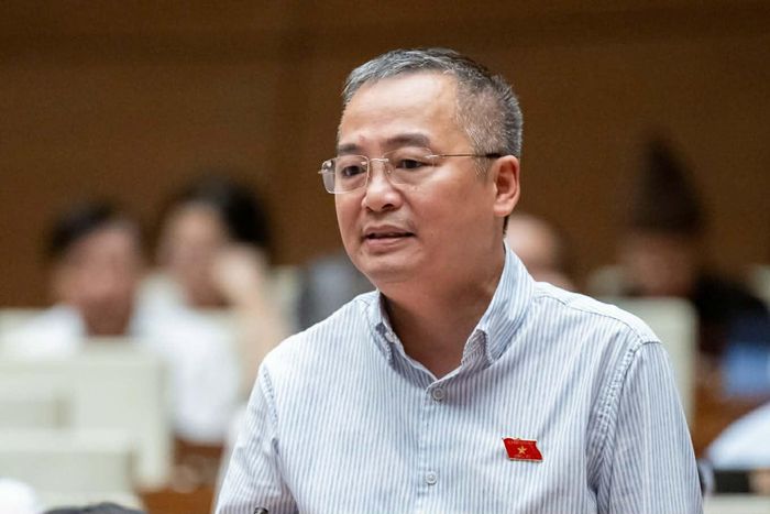 Đại biểu Nguyễn Lân Hiếu (đoàn Hà Nội). Ảnh: Phạm Thắng