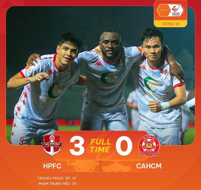 Hải Phòng thắng đậm CA TPHCM - Ảnh: VPF