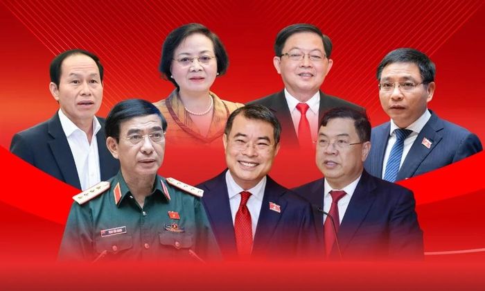 Thủ tướng Lê Minh Hưng và sáu phó thủ tướng. Ảnh: VGP.
