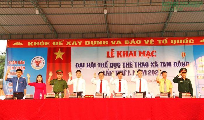 Đoàn Chủ tịch Đại hội thể dục thể thao xã Tam Đồng lần thứ I năm 2026.