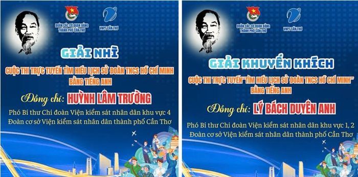  Đoàn viên Đoàn cơ sở VKSND thành phố Cần Thơ đạt giải cao trong Cuộc thi trực tuyến tìm hiểu lịch sử Đoàn TNCS Hồ Chí Minh bằng tiếng Anh năm 2026