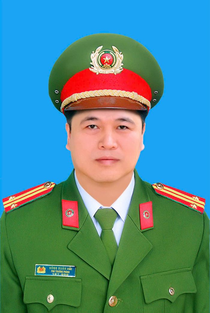 Trung tá Nông Xuân Hải, Phó trưởng phòng, phụ trách đội Cảnh sát cơ động.