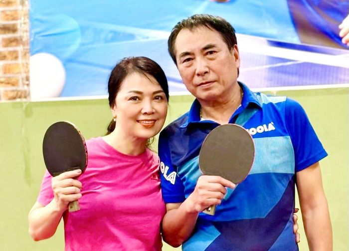 Hạnh phúc mỗi ngày của NSND Thái Bảo là cùng chồng rèn luyện sức khỏe, tập thể thao.