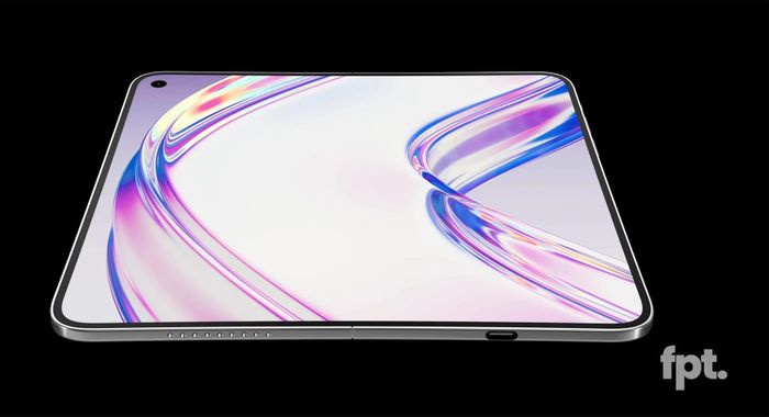 Màn hình iPhone Fold khi mở ra. Ảnh: Fpt.
