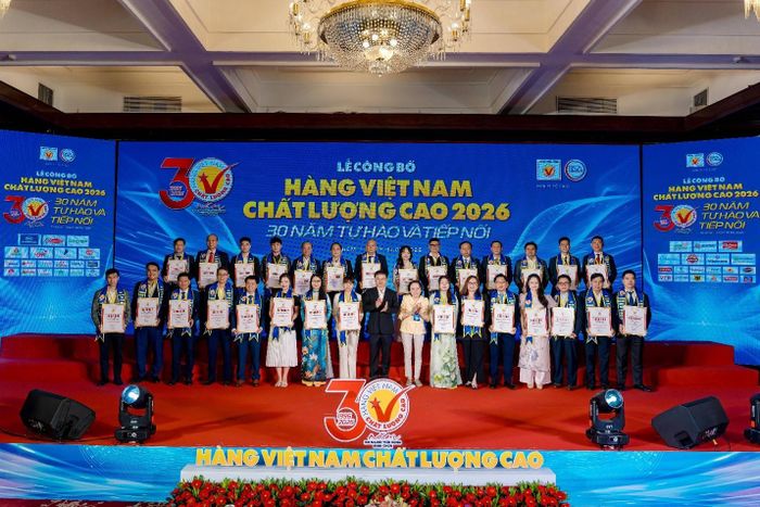 Các doanh nghiệp đạt danh hiệu Hàng Việt Nam chất lượng cao 2026