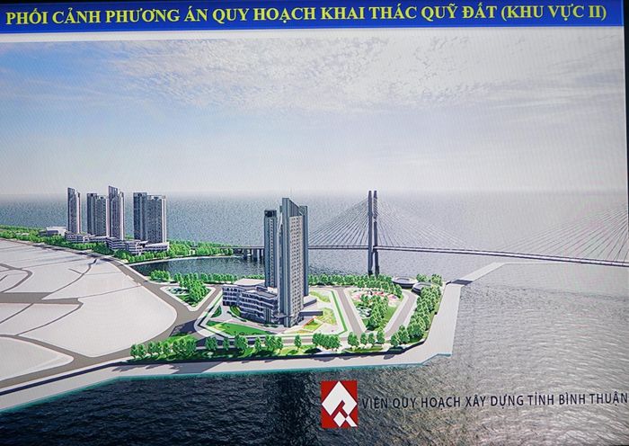 Phối cảnh phương án quy hoạch khai thác quỹ đất khu vực 2 của dự án đường ven biển