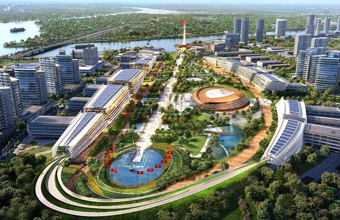 Dự án Khu đô thị Biên Hòa Đông phố (tỉnh Đồng Nai) được thiết kế theo mô hình phát triển đô thị gắn với đầu mối giao thông công cộng. Ảnh: Encity