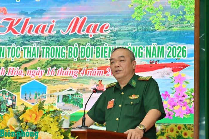 Đại tá Nguyễn Văn Khanh phát biểu chỉ đạo khai mạc hội thi. Ảnh: Viết Lam
