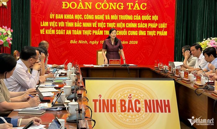 Chủ nhiệm Ủy ban Ủy ban Khoa học, Công nghệ và Môi trường Nguyễn Thanh Hải chủ trì cuộc làm việc với UBND tỉnh Bắc Ninh