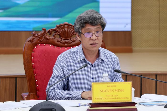Phó Chủ tịch UBND tỉnh Lâm Đồng Nguyễn Minh kết luận buổi làm việc