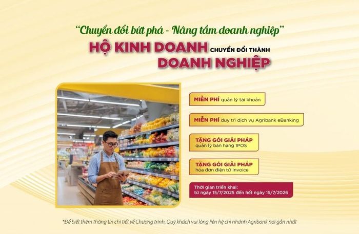 Gói giải pháp hỗ trợ hộ kinh doanh chuyển đổi thành doanh nghiệp.