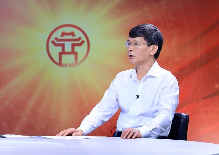 Phó Giám đốc Sở Y tế Hà Nội Vũ Cao Cương trao đổi tại Chương trình. Ảnh: Quang Thái