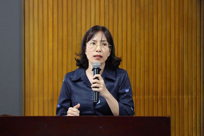  PGS.TS Nguyễn Thị Phương Hoa, Trưởng Khoa Luật Hình sự chia sẻ tại hội thảo 