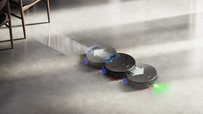 Spot+Scrub Ai vận hành theo chu trình ba bước. Ảnh: Dyson