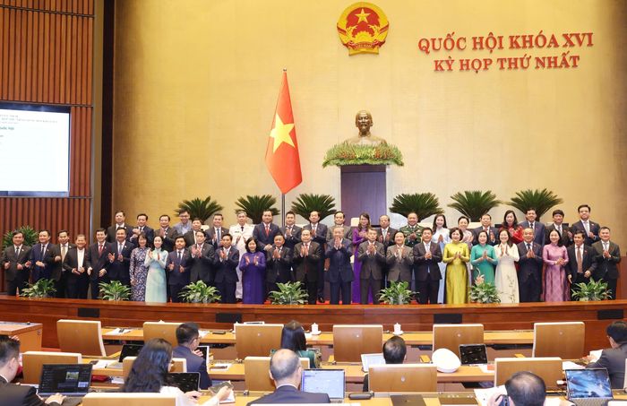  Tổng Bí thư, Chủ tịch nước Tô Lâm và các đại biểu Quốc hội dự phiên họp tại Hội trường Diên Hồng, chiều 20-4. Ảnh: QUANG PHÚC 