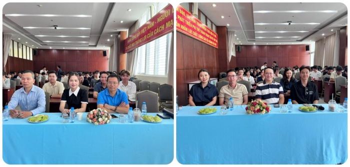 Các thầy cô, cựu sinh viên và sinh viên PVU tham gia chương trình.