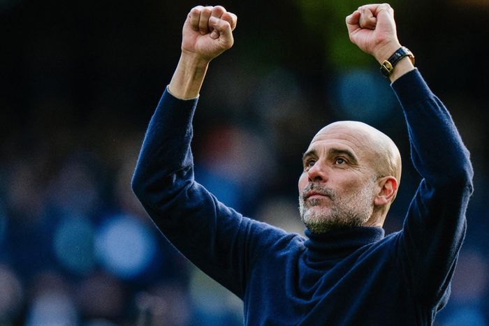 Pep Guardiola tiếp tục cho thấy tháng Tư là của riêng ông. Ảnh: MCFC