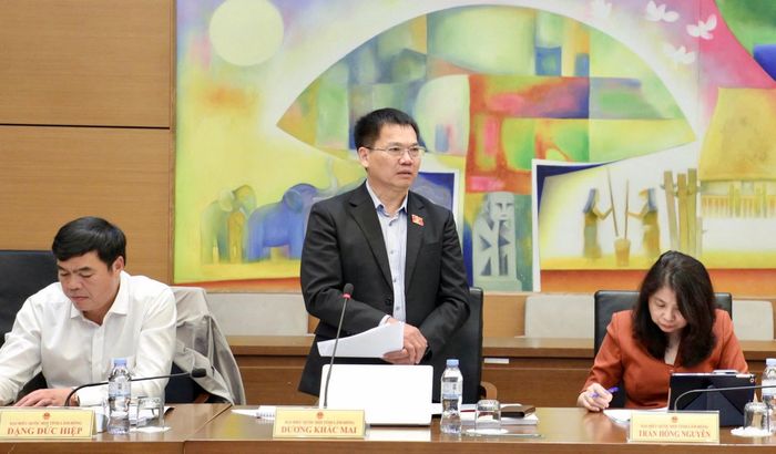 ĐBQH Dương Khắc Mai (Lâm Đồng) phát biểu.