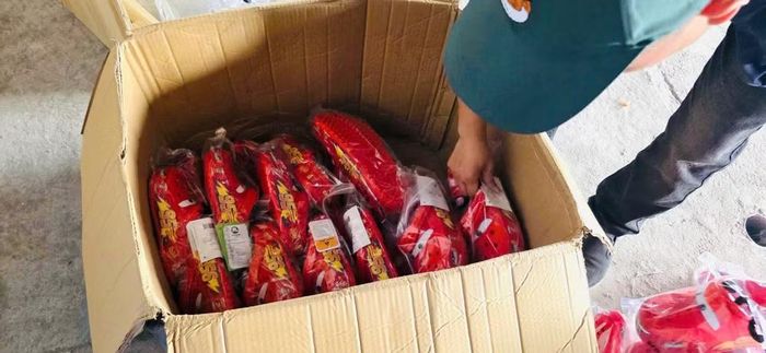 Hải quan ngăn chặn 2 lô hàng quá cảnh khác từ Trung Quốc đi Lào và Campuchia. Qua kiểm tra thực tế, tỷ lệ hàng hóa phù hợp với tờ khai rất thấp, phần lớn là hàng khai sai hoặc không khai báo. (Ảnh: HQ/Vietnam+)